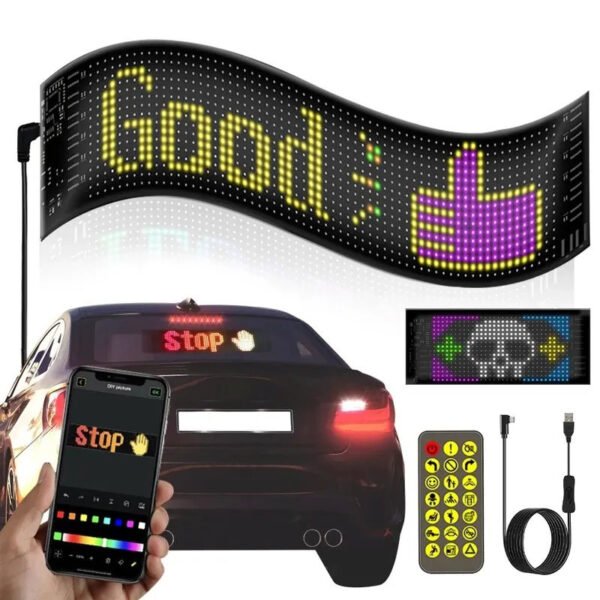Rear-Facing LED Car Display for Enhanced Safety