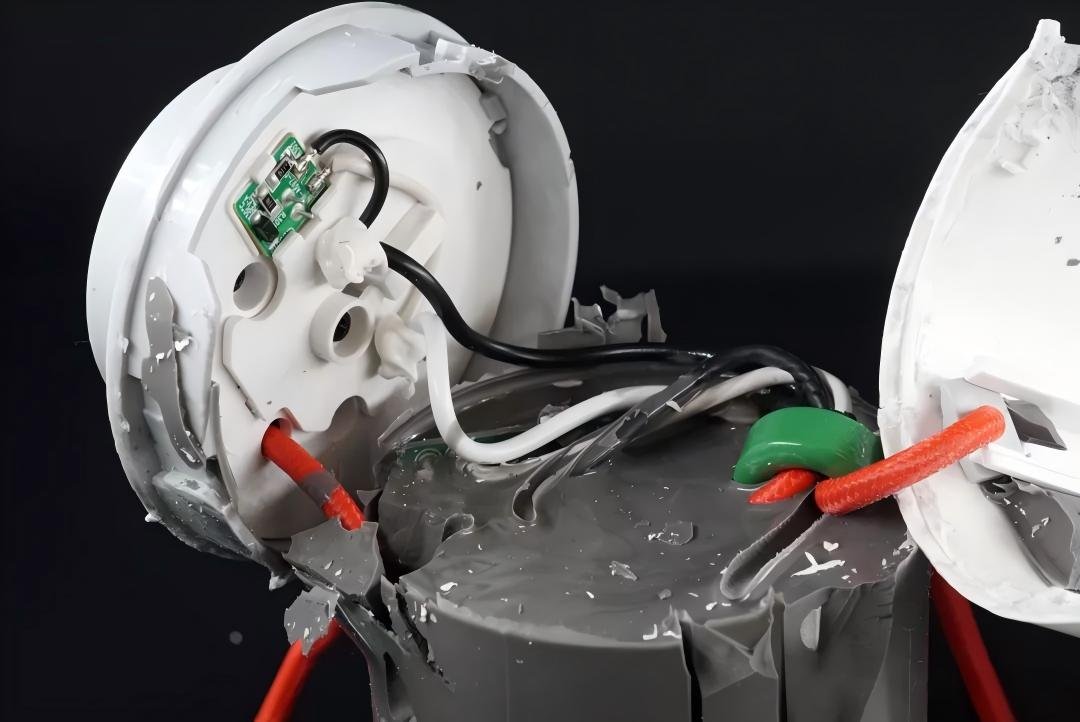 Thick input wires with a magnetic ring for EMI suppression